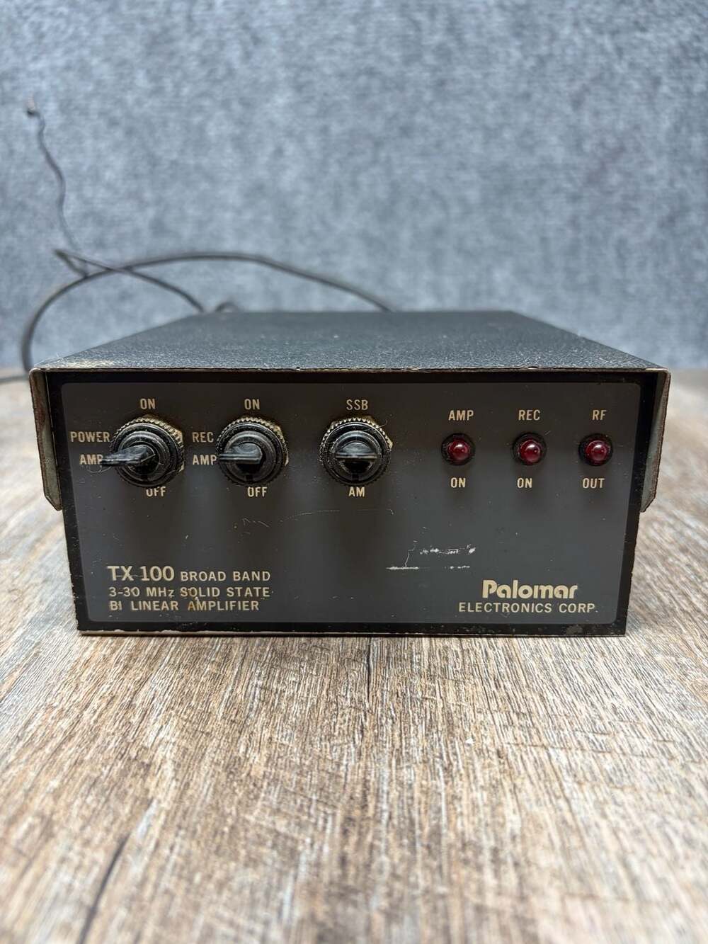 Palomar TX 100 Broad Band 3-30 MHz Solid State 100 Watt Bi Linear Amplifier READ